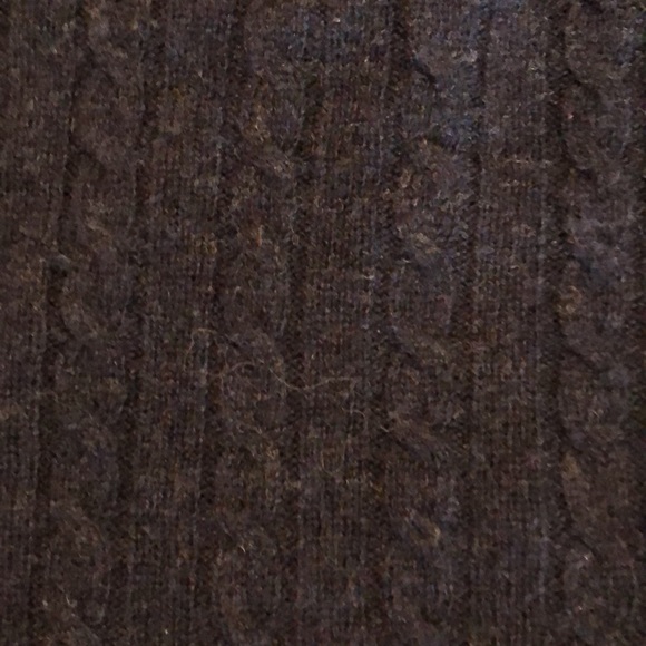 Pendleton Lambswool Cable V neck Navy Blue Long Sleeve Winter Sweater XL Mens - Picture 3 of 6